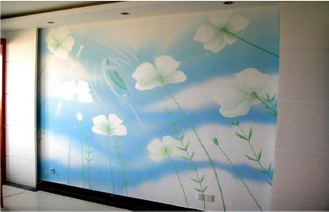 白玉画墙绘怎么画好白云的蓬松感?