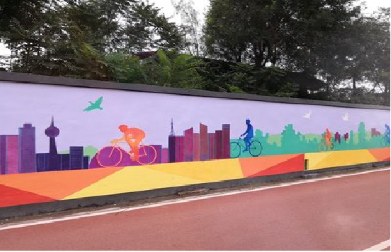  白玉墙体彩绘-围墙