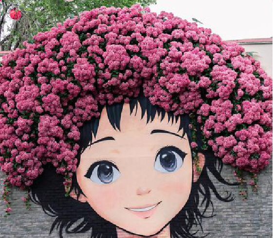  白玉墙体彩绘-网红墙打卡