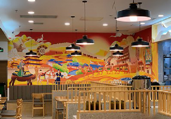 白玉商业空间彩绘介绍。