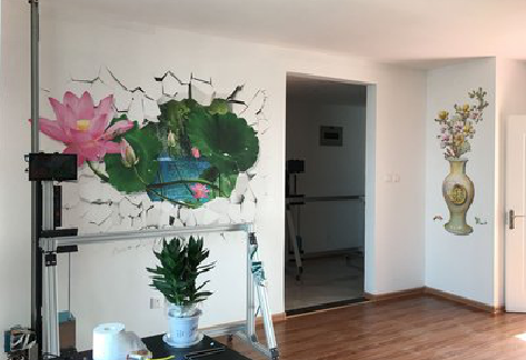  白玉墙体彩绘相比墙纸的优势。