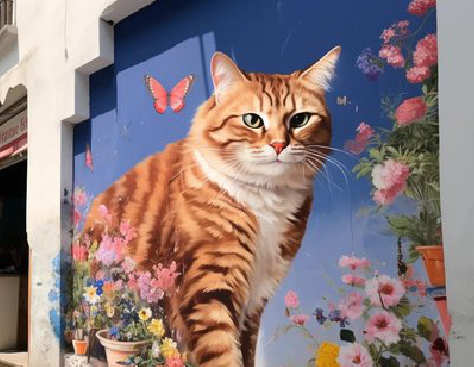  白玉自己绘制有个性的手绘墙